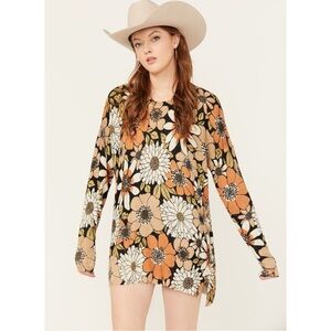 Show Me Your Mumu Floral Print Bonfire Sweater Dress • Women’s Large